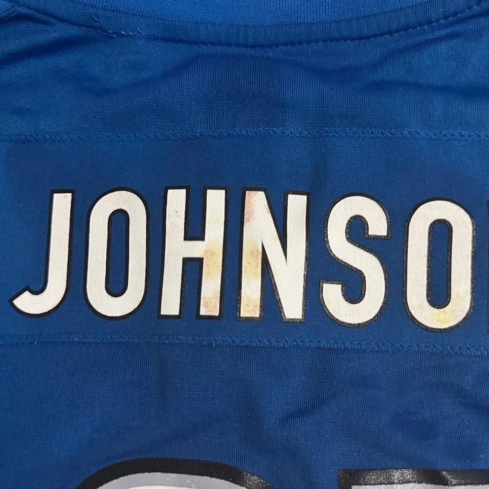 Nike Detroit Lions Calvin Johnson 81 Jersey Youth XL Blue NFL On Field Megatron
